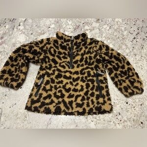 Cheetah Sherpa 2T crewcuts pull over coat